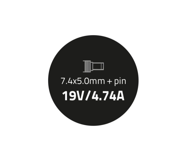 Qoltec Dedykowany do HP 90W 19V 4.74A 7.4*5.0+pin - 269602 - zdjęcie 3